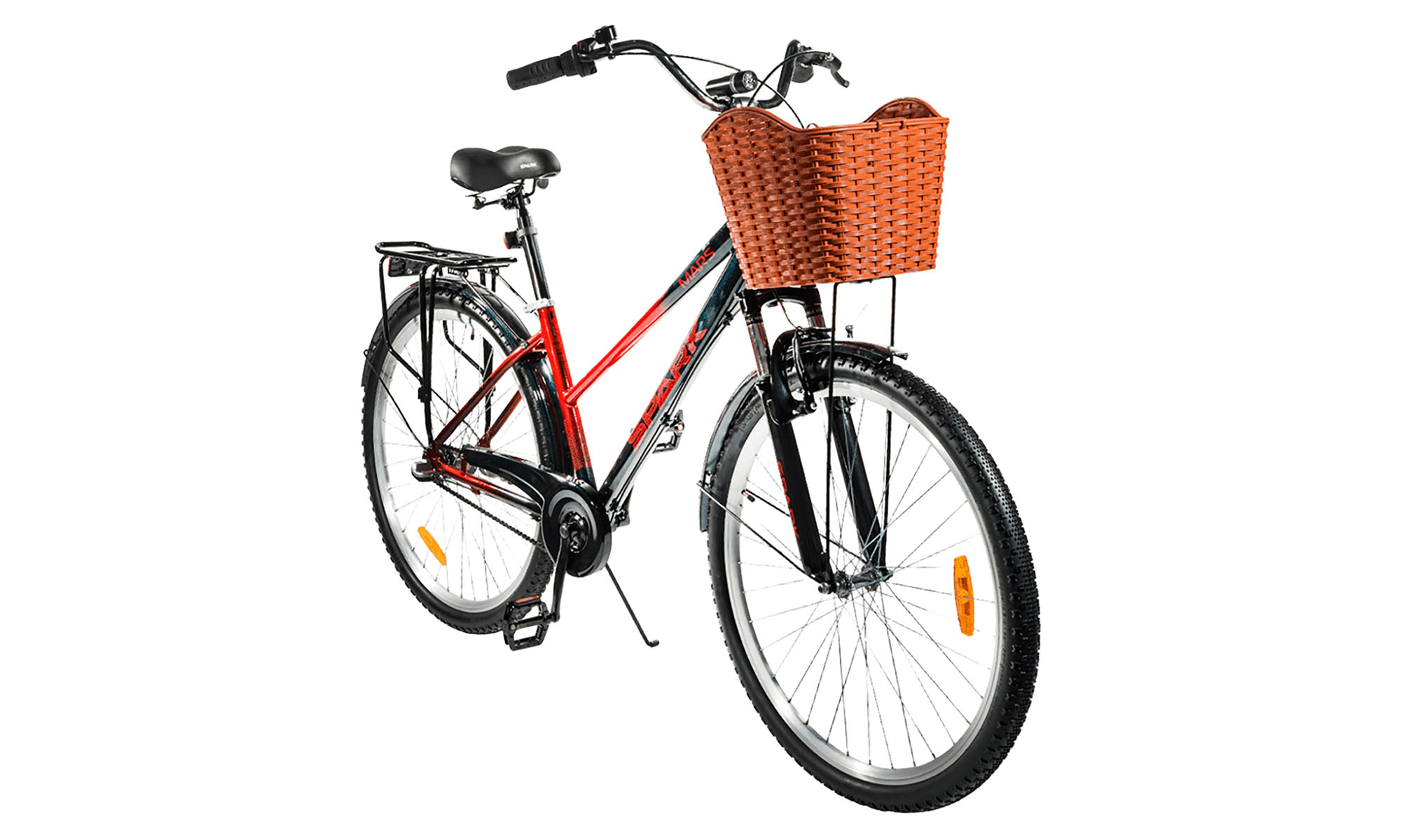 Велосипед SPARK PLANET-3 MARS 28", размер M, рама 17", год 2025, черно-красный 4