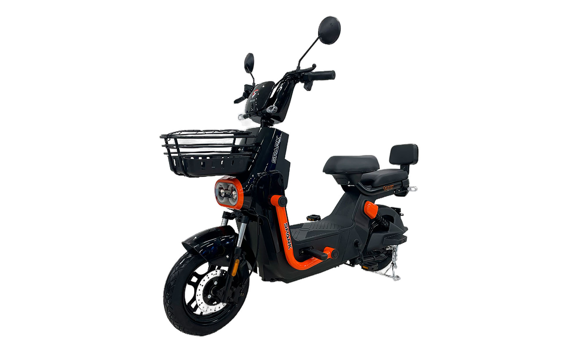 Электровелосипед SPARK TOUR 14" 60V/500W/20Ah, Чёрный с оранжевым 