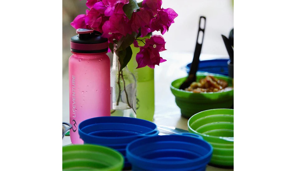 Тарілка для туризму складена Lifeventure Silicone Ellipse Bowl blue 2