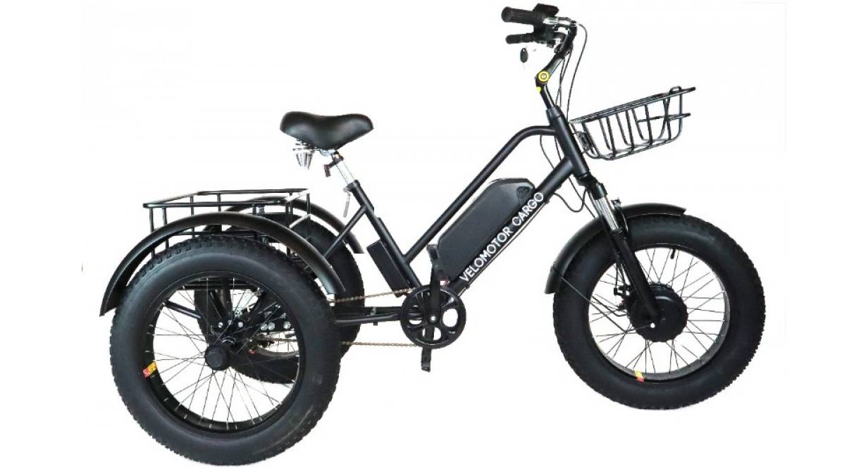 Трехколесный электровелосипед VELOMOTOR CARGO 500W 36V 15Ah черный 2
