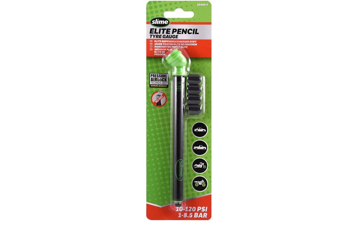Манометр для шин Slime, 10-120 psi / 0.5-8 bar 3