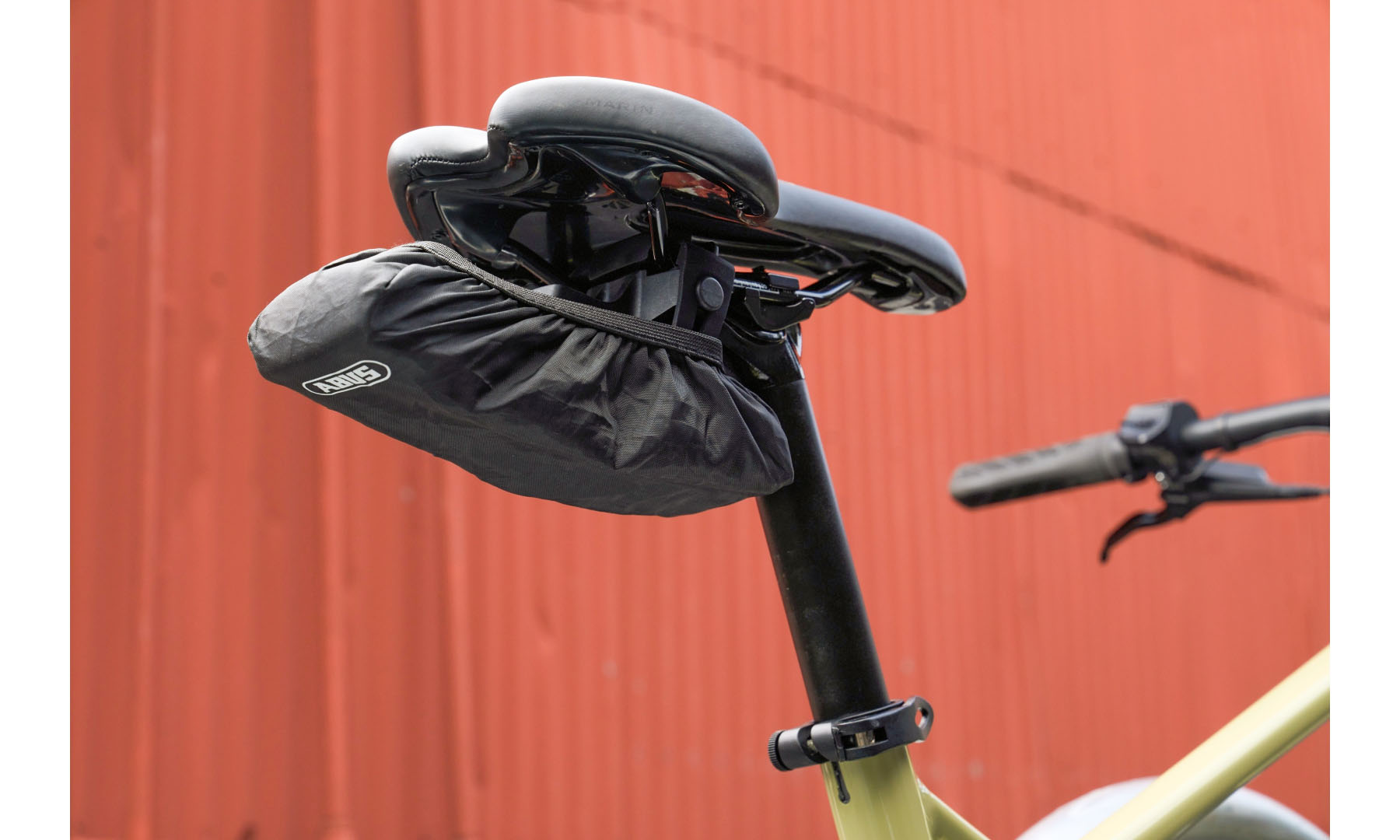 Замок сегментний ABUS 6000K/90 Bordo чорний + кріплення під сідло SF 5