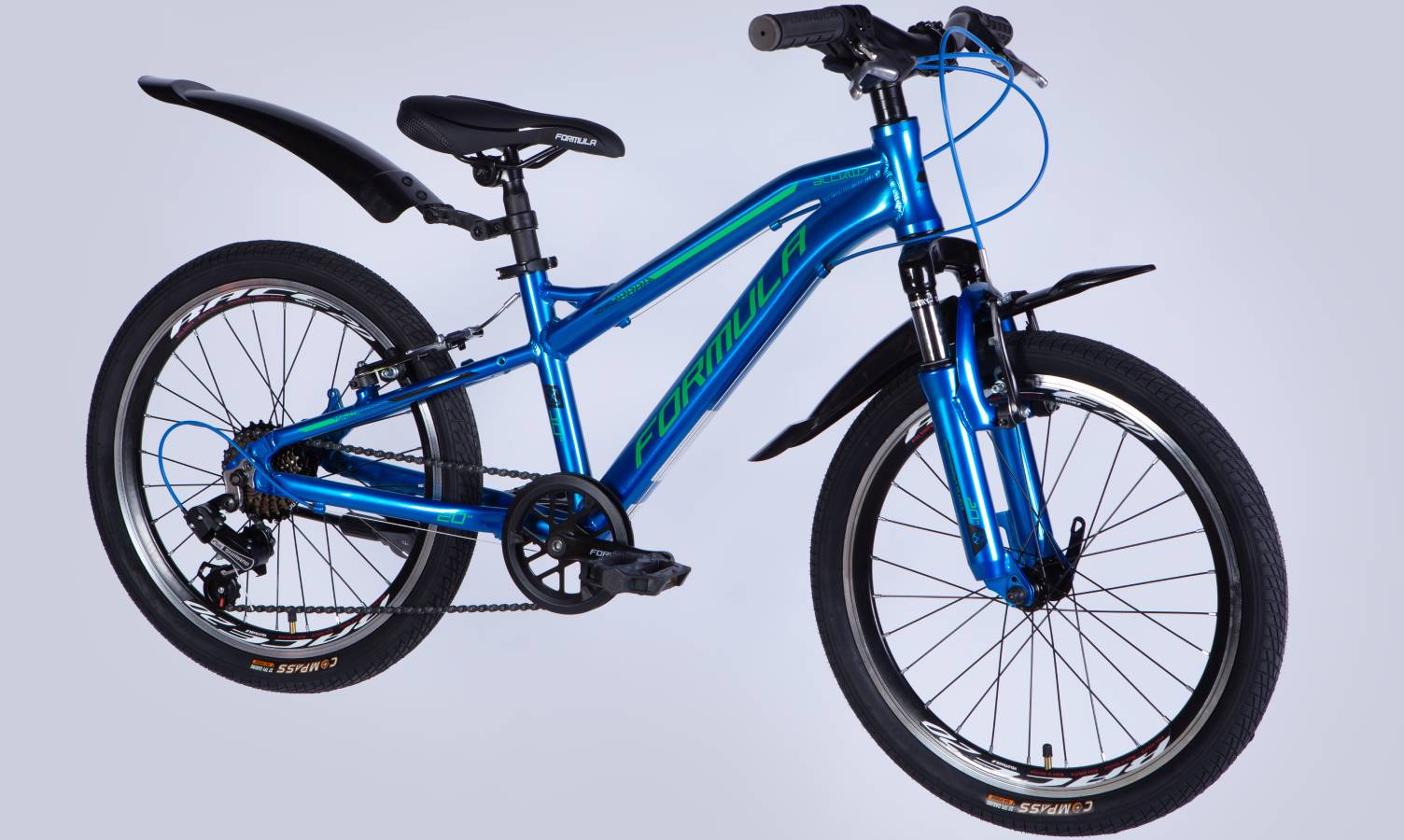 Фотографія Велосипед Formula BLACKWOOD Vbr 20" рама 11" 2025 синє-зелений 3