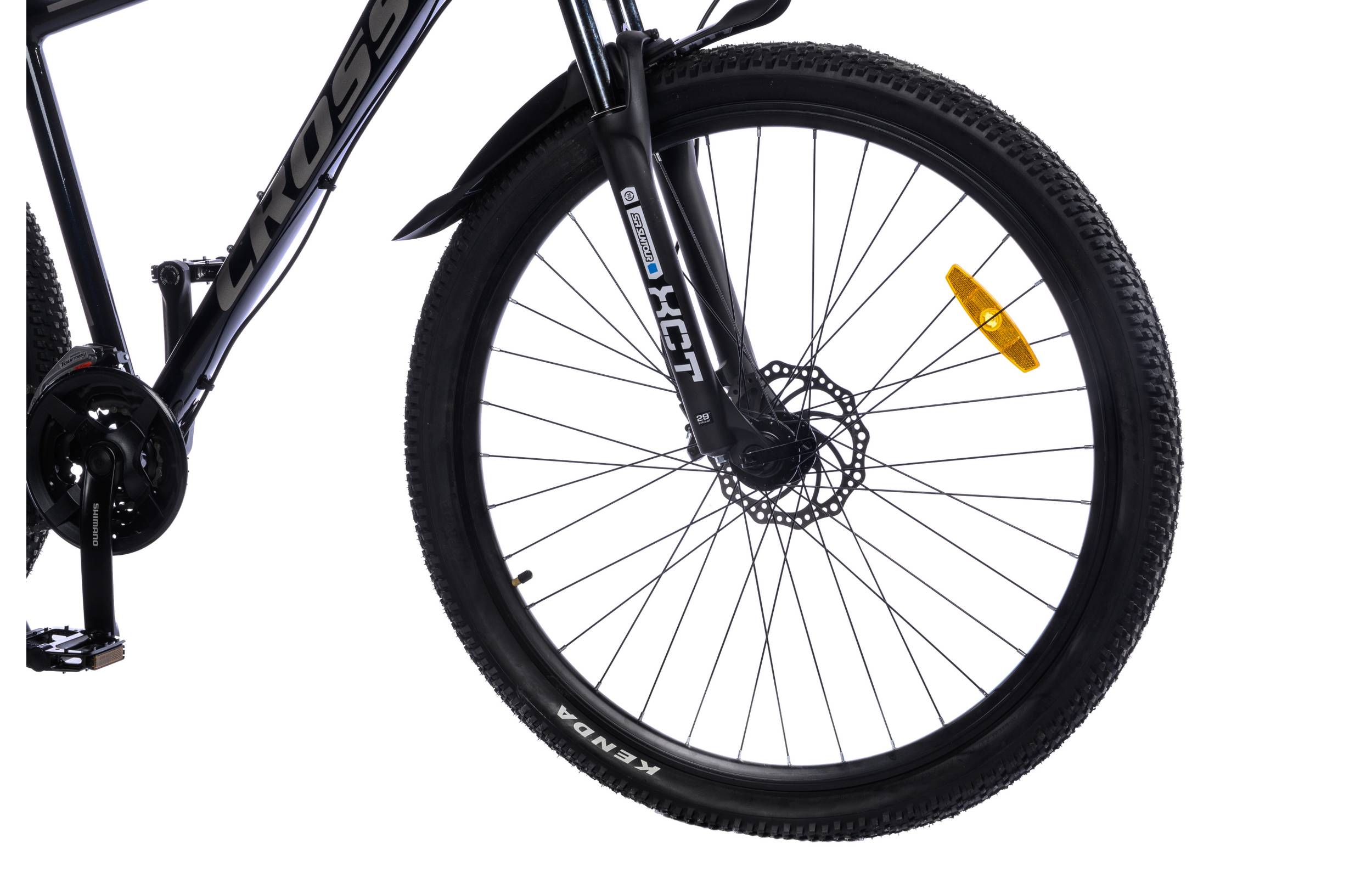 Фотография Велосипед Cross Galaxy 29" размер L рама 20" 2022 Серо-черный 3