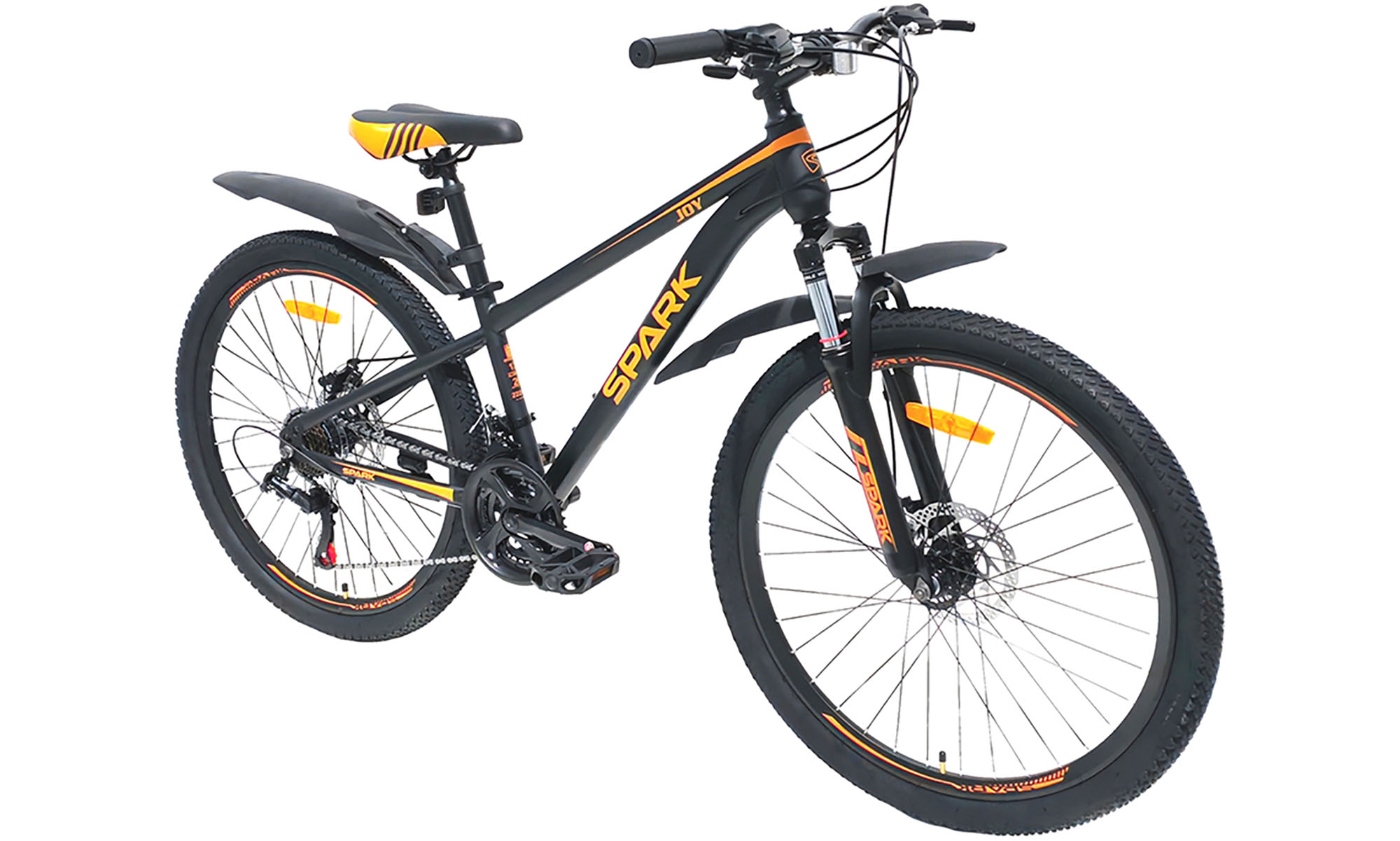 Велосипед SPARK JOY 26", размер XS, рама 13", 2025, черный с оранжевым 4 Велосипед SPARK JOY 26", размер XS, рама 13", 2025, черный с оранжевым 4