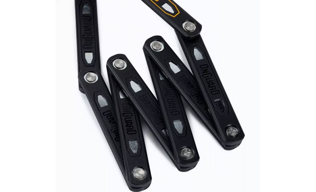 Замок складной Onguard K9 Heavy Duty, 112см, прорезиненный короб-держатель на раму, 4 ключа + 1 с подсветкой 2