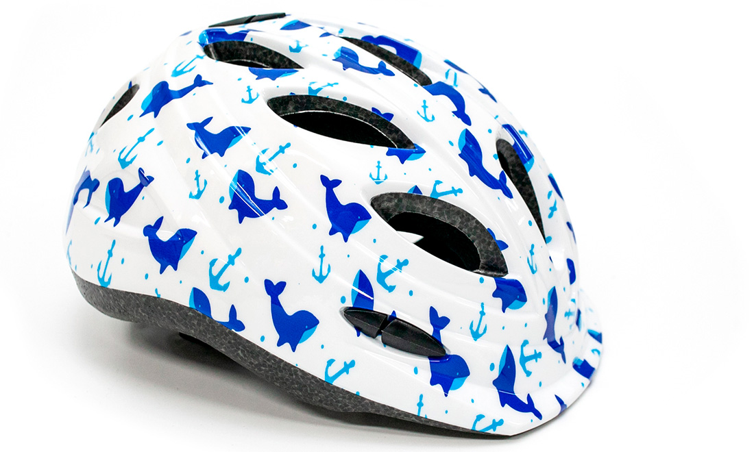 Фотография Шлем велосипедный FSK KY501, размер М (48-56 см), Бело-голубой