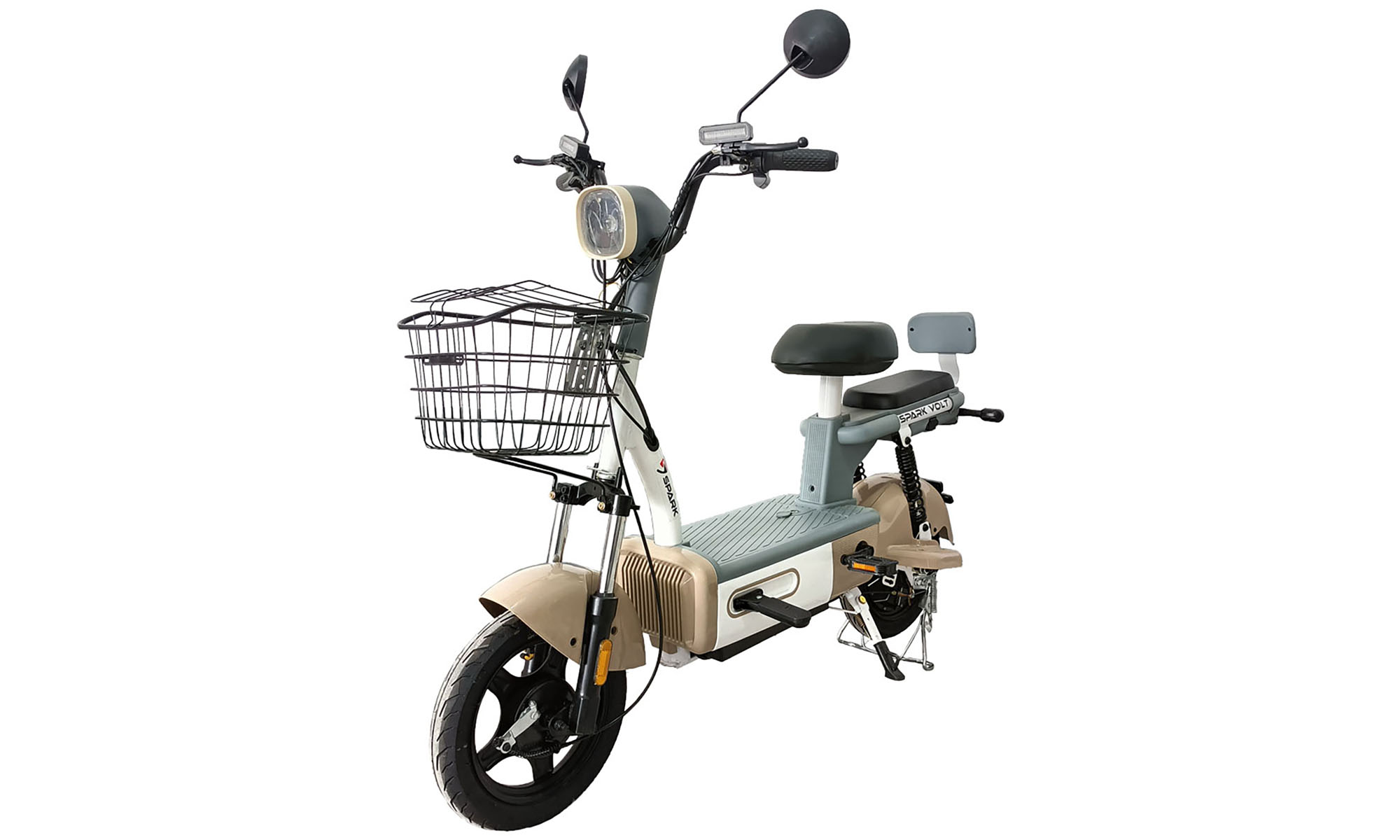 Электровелосипед SPARK VOLT 14" 48V/400W/12Ah, Бежевый 
