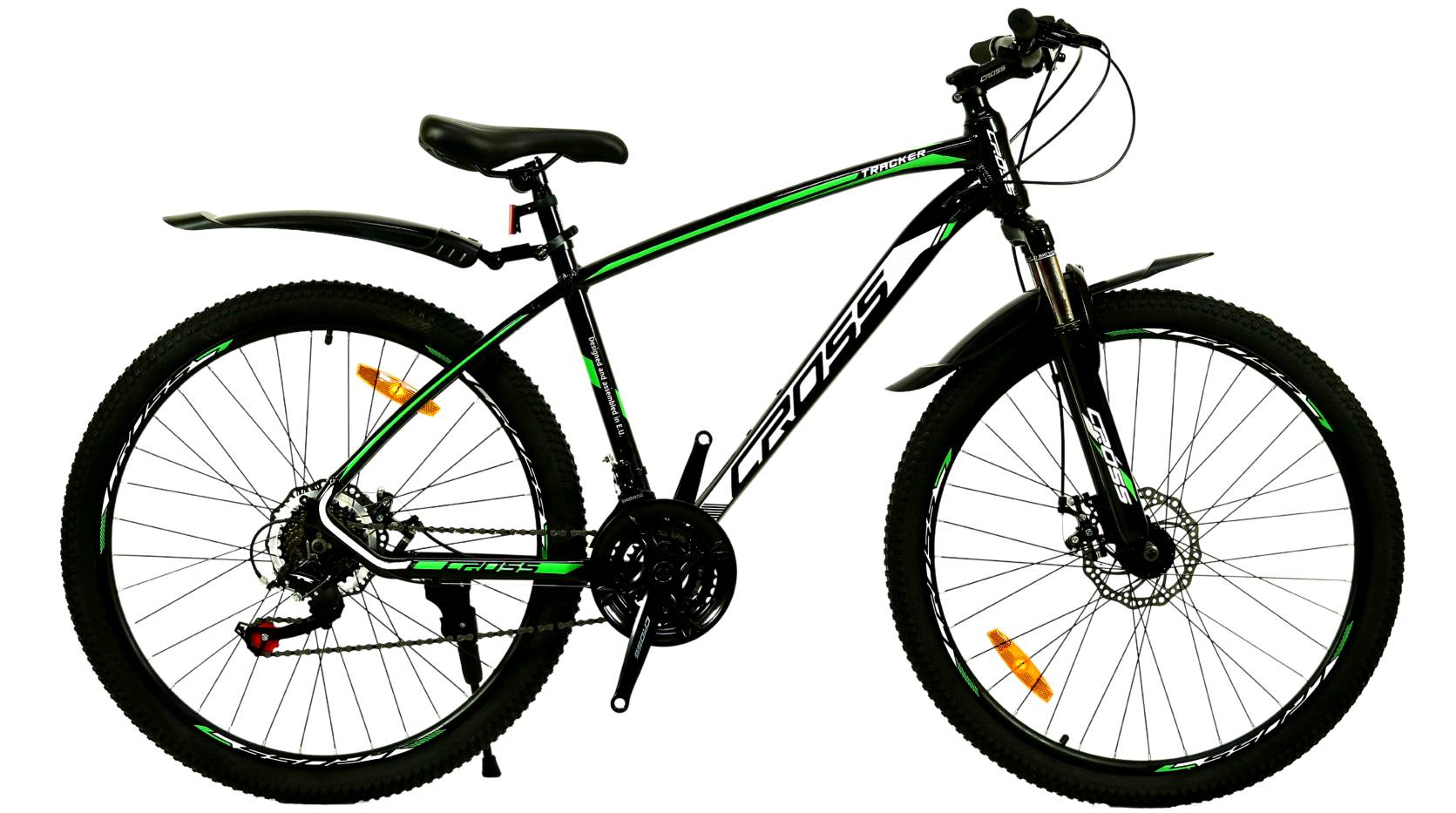 Фотография Велосипед CROSS Tracker 27.5", размер M рама 17" (2023), Черный-Зеленый