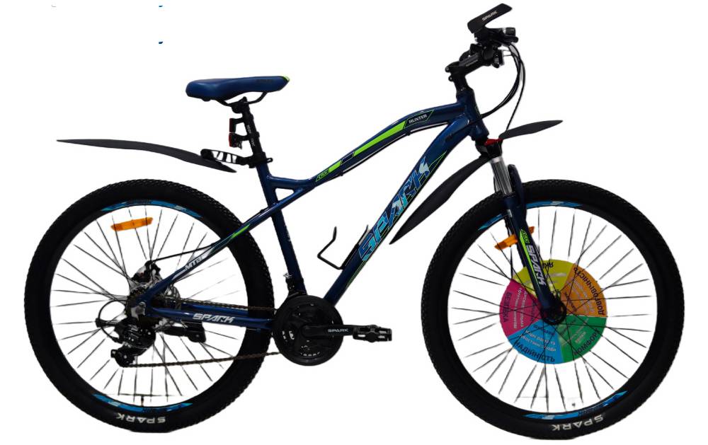 Фотографія Велосипед SPARK HUNTER 27,5" размер М рама 18" 2024 Синий