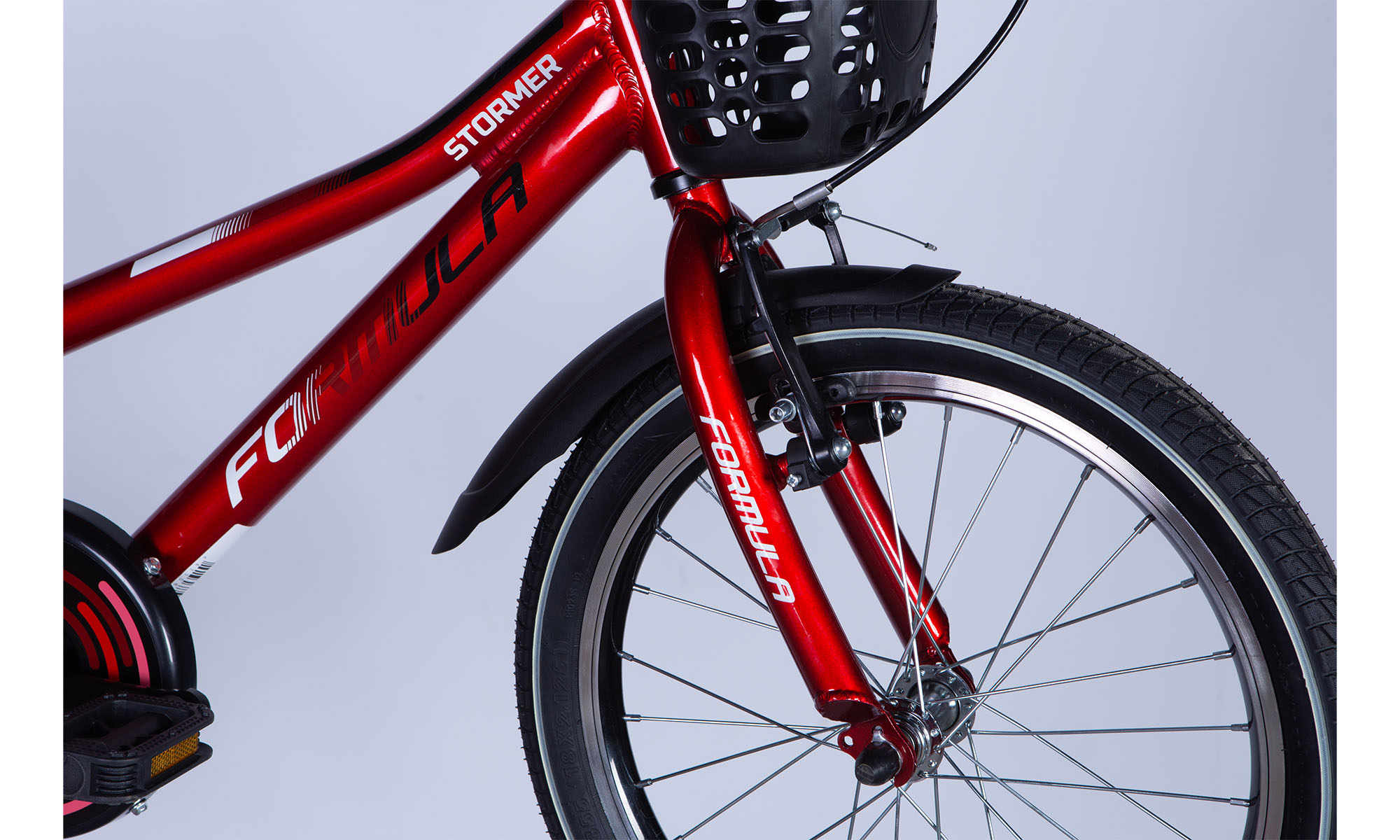 Велосипед Formula STORMER BH 18", рама-9" 2025, красный с черным и белым 4