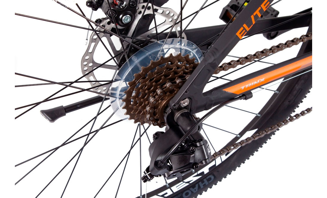 Фотография Велосипед Trinx M100 Elite 27.5" размер L рама 20 2022 Matt-Black-Grey-Orange 4