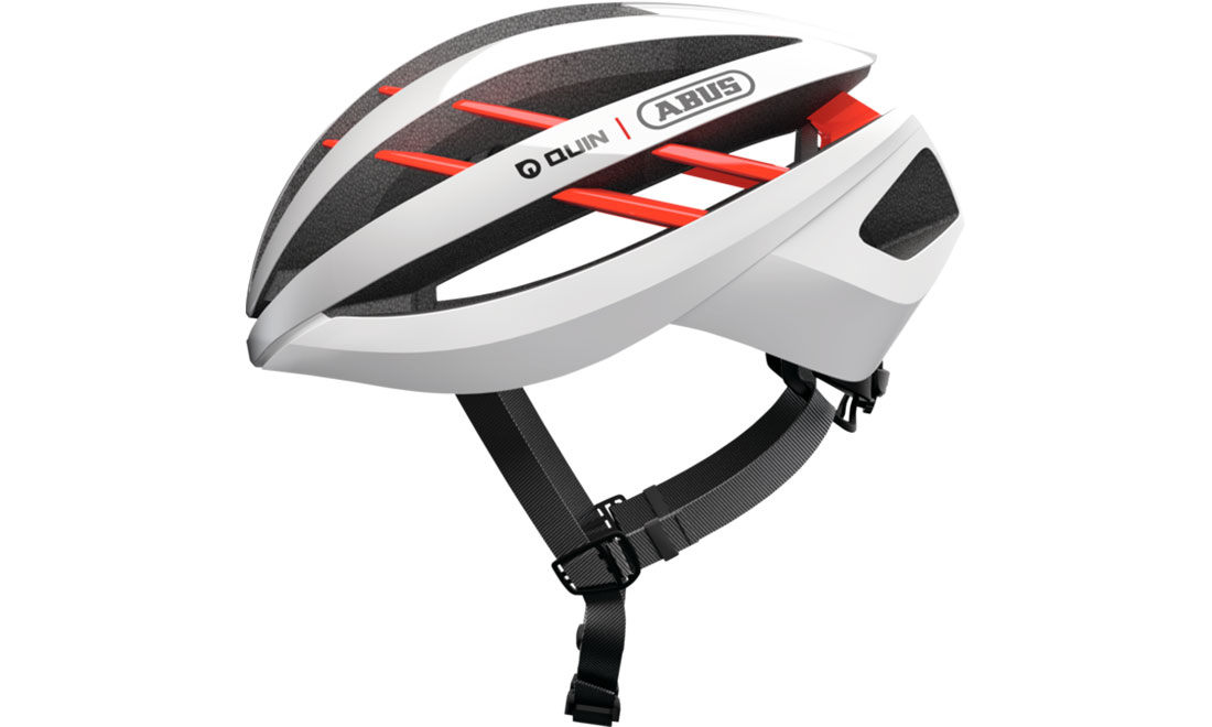 Фотография Велошлем спортивный ABUS AVENTOR Quin размер L (57-61 см), Бело-красный 