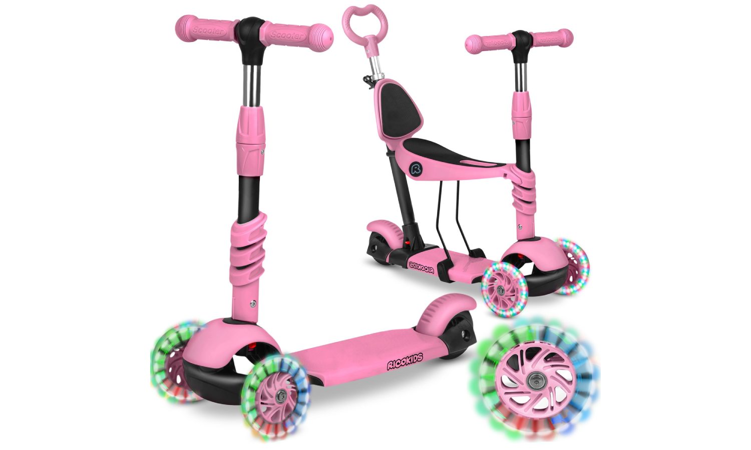 Самокат дитячий триколісний Ricokids Piko рожевий 18 Самокат дитячий триколісний Ricokids Piko рожевий 18