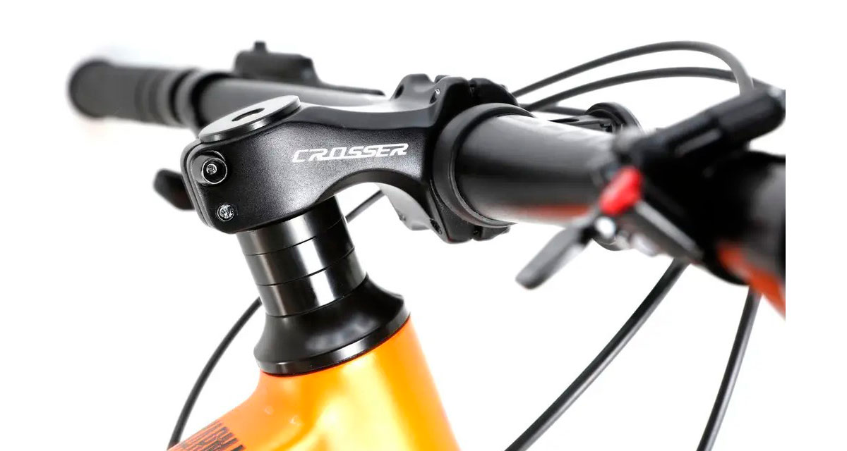 Фотография Велосипед Crosser Flow MT036 2x12 29" размер L рама 19 2022 Серо-оранжевый 3