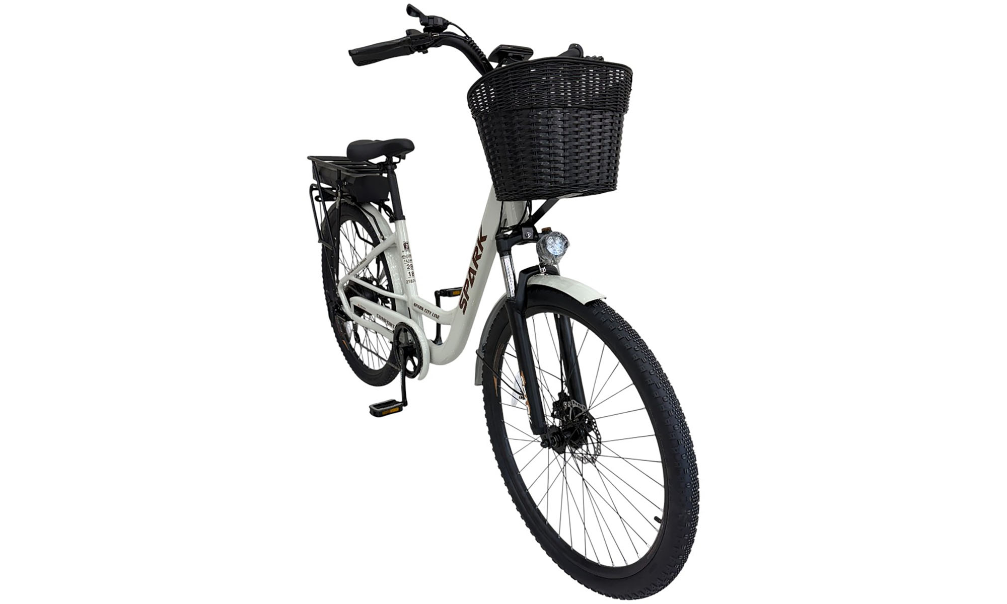 Велосипед с электромотором SPARK E-CITY COMFORT 28", размер M, рама 18", 48V/500W/12,8Ah, год 2026, светло-серый 7