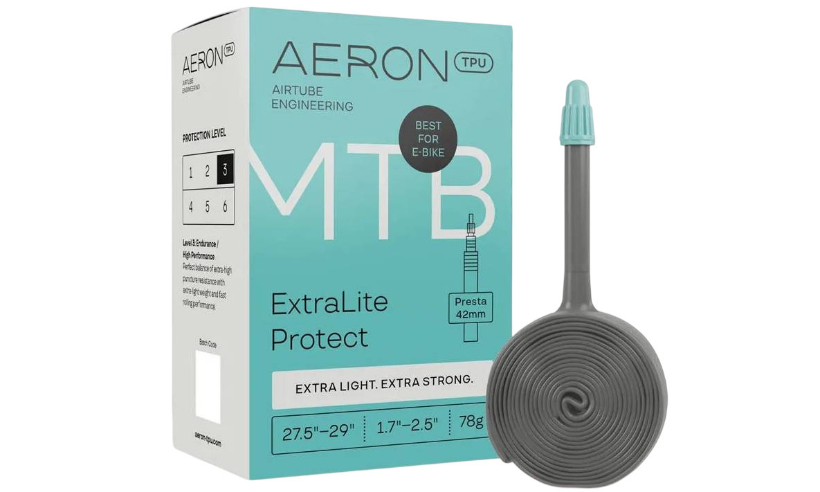 Камера AERON TPU MTB ExtraLite Protect 78г 1,7"-2,5" Presta 42 27,5" - 29" Камера AERON TPU MTB ExtraLite Protect 78г 1,7"-2,5" Presta 42 27,5" - 29"