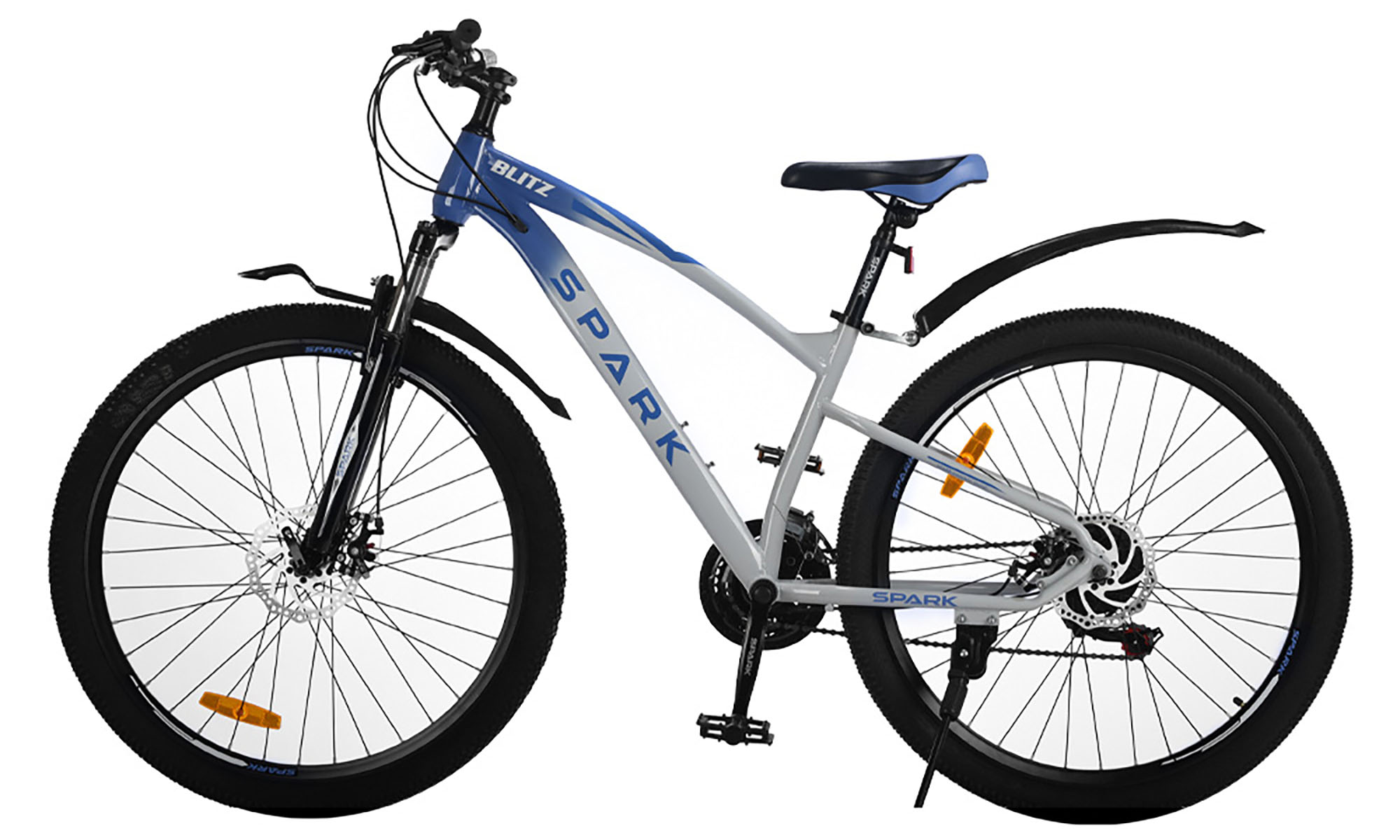 Велосипед SPARK BLITZ 27,5", размер S, рама 15", год 2025, синий с серым 