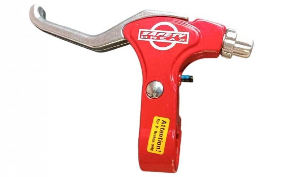 Тормозная ручка Alhonga левая красно/серебристый Тормозная ручка Alhonga левая красно/серебристый