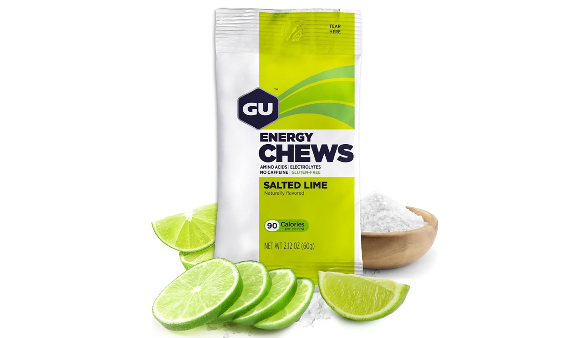 Фотография Энергетические желейки GU Energy Chews Salted Lime, 60 г