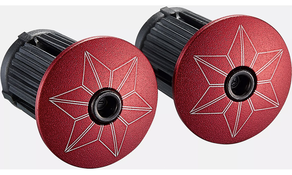 Фотографія Обмотка на кермо Specialized SUPER STICKY KUSH TAPE GALAXY RED PRINT/ANO RED PLUGS (25522-3100) 4