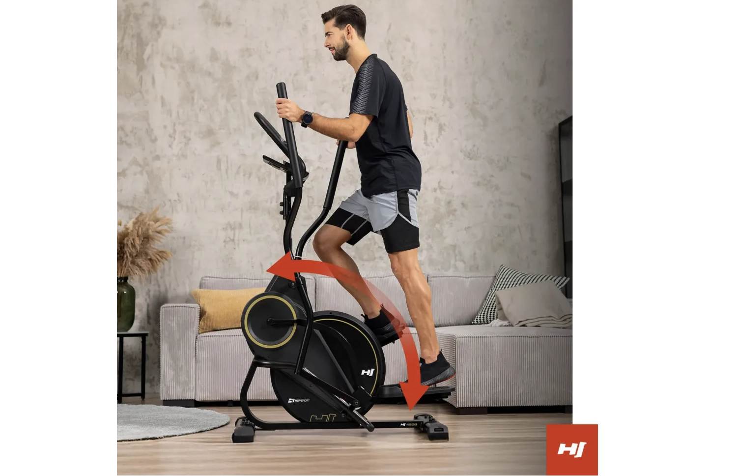 Орбітрек магнітний Hop-Sport HS-450B Dynamic чорно-золотистий 6 Орбітрек магнітний Hop-Sport HS-450B Dynamic чорно-золотистий 6