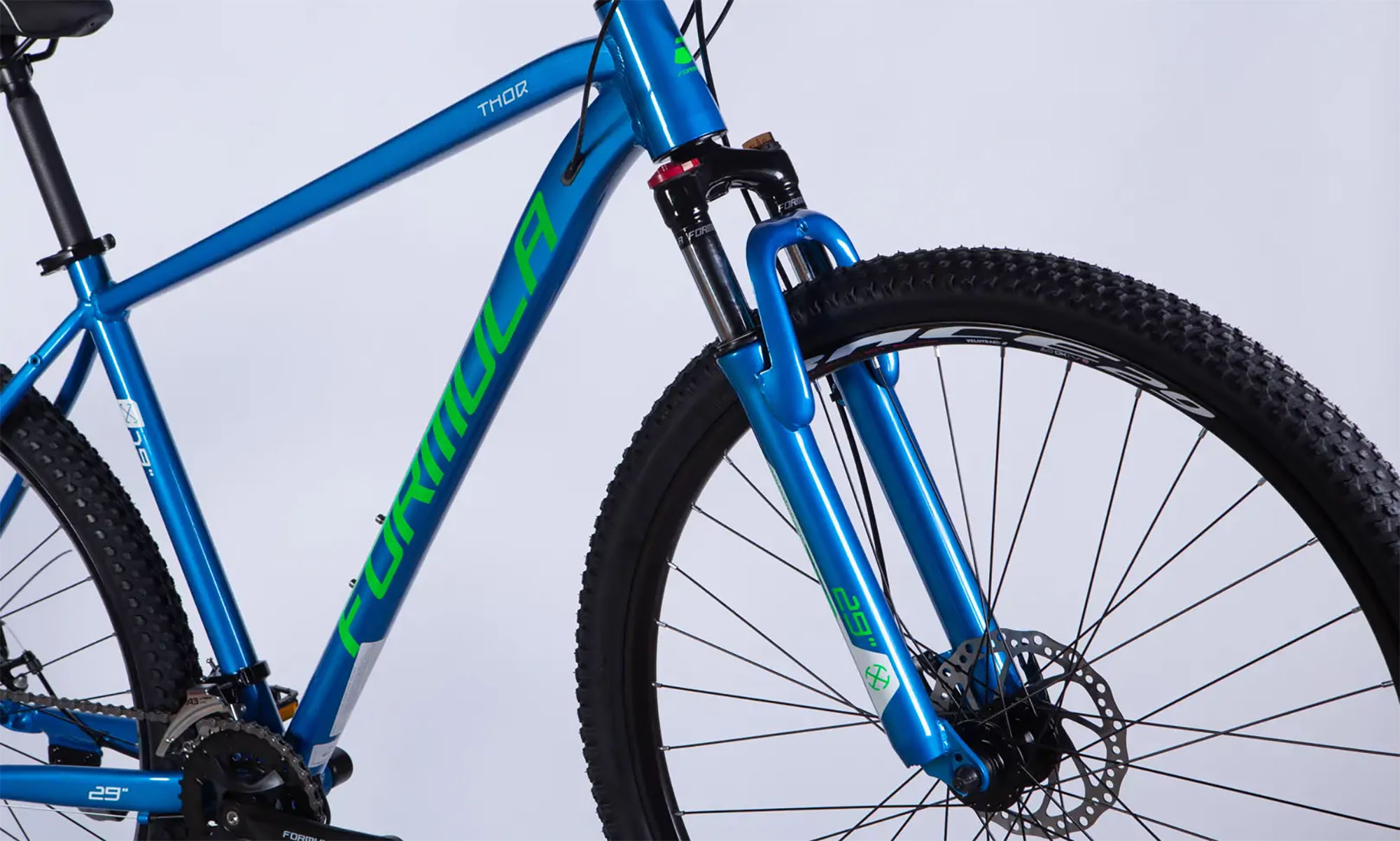 Велосипед Formula THOR DD CS 29", розмір L рама-19", рік 2026, синій з зеленим 5