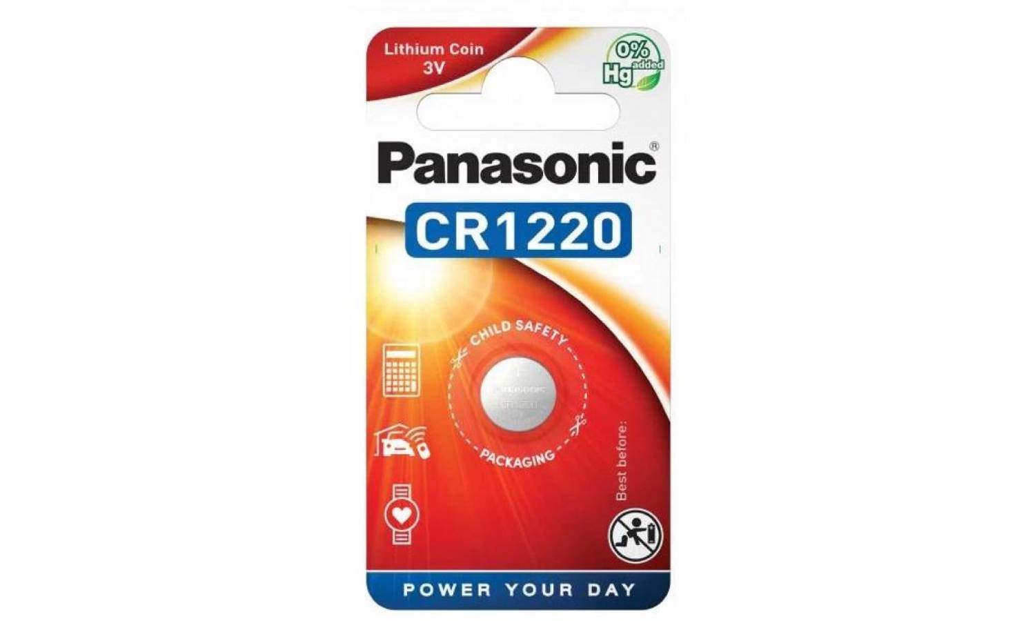 Батарейка Panasonic CR1220 3 V 1шт 