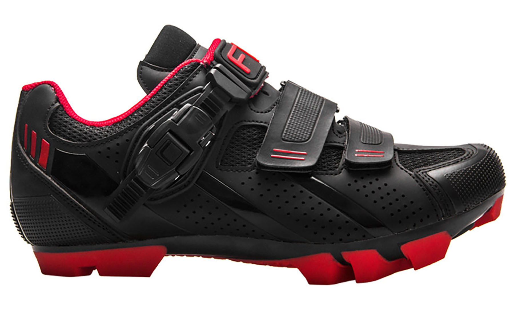 Велосипедные туфли МТБ FLR F-65 черный/красный, размер 46 5 Велосипедные туфли МТБ FLR F-65 черный/красный, размер 46 5