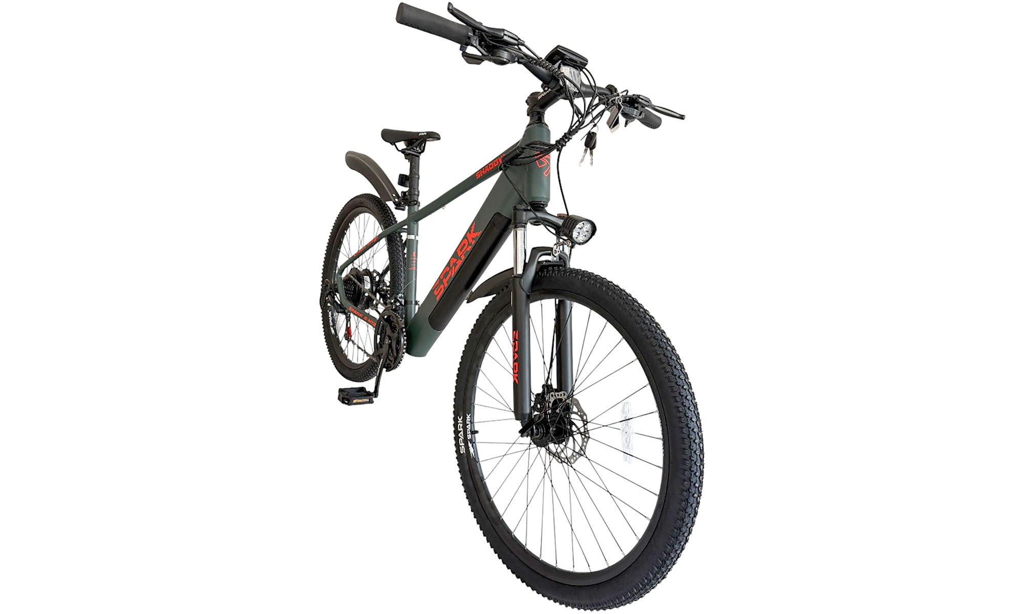 Велосипед с электромотором SPARK E-MTB SHADOW 27.5", размер S, рама 15", год 2026, 48V/500W/12,8Ah, Зелено-серый 2 Велосипед с электромотором SPARK E-MTB SHADOW 27.5", размер S, рама 15", год 2026, 48V/500W/12,8Ah, Зелено-серый 2