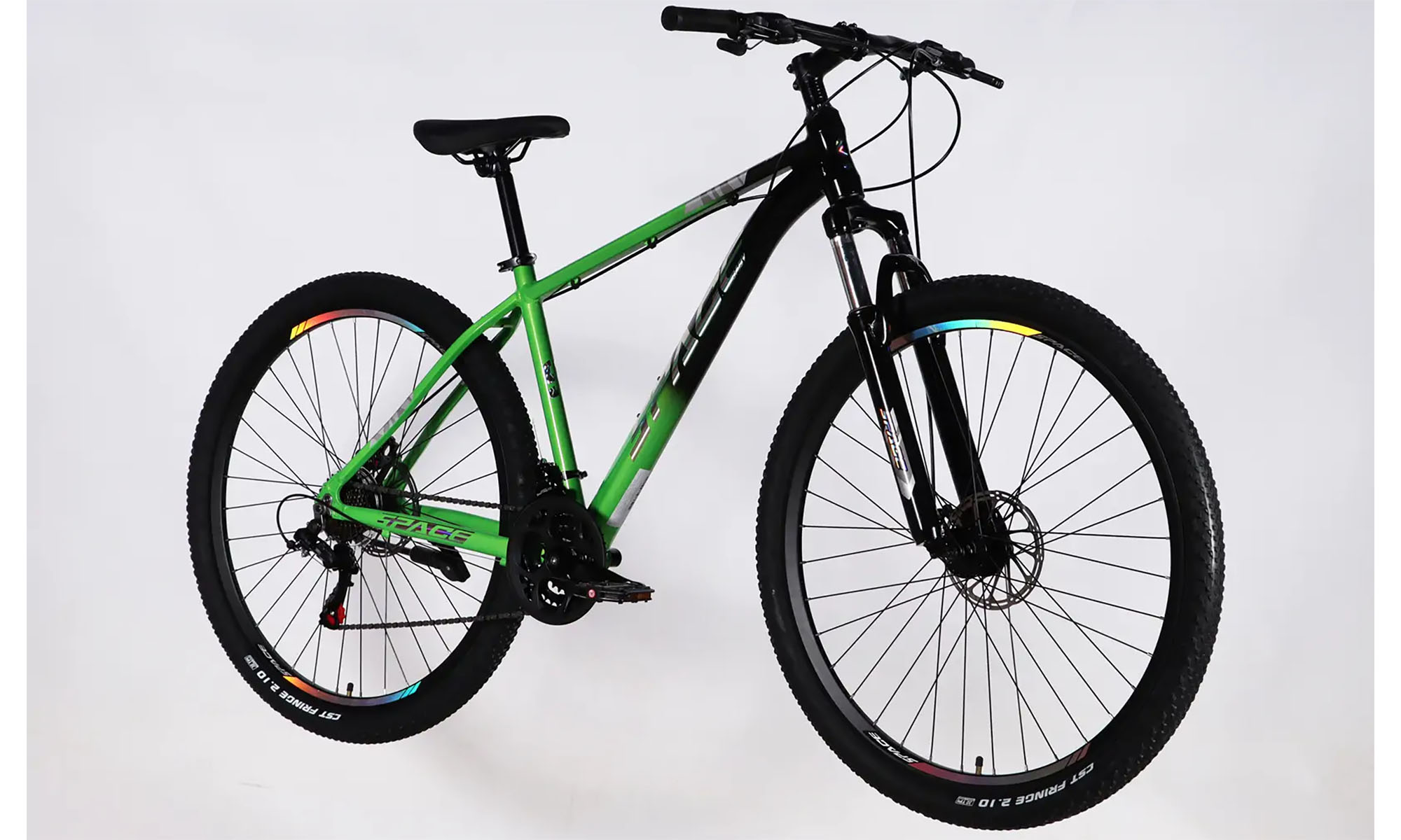Велосипед SPACE PHAETON DD FR 29", размер L рама-20", год 2026, зелено-черный 4