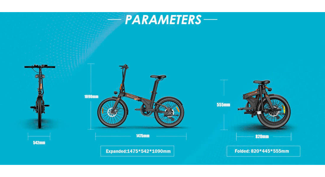 Електровелосипед Kugoo Kirin V2 (250 Вт, 7,5 Ah, 36 В), 20", чорний 2