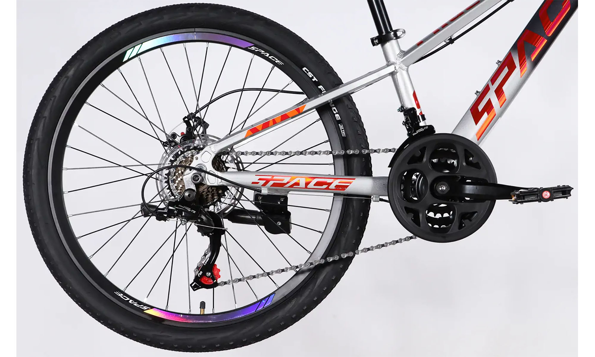 Велосипед SPACE PHAETON DD FR, 24", размер XXS, рама-11", год 2026, серо-серебристый 3