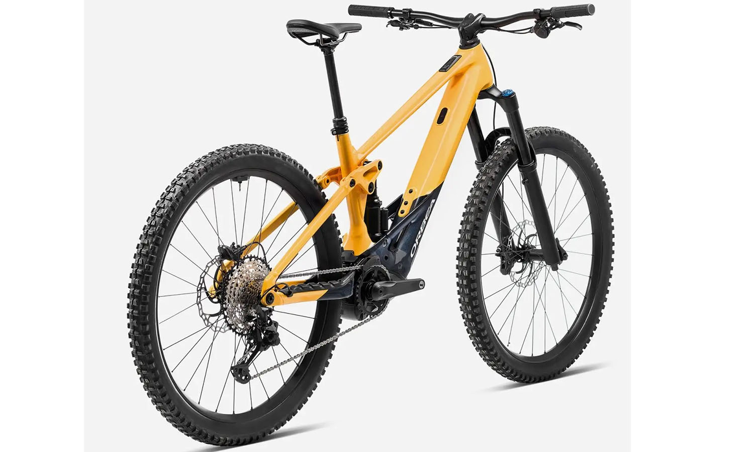 Фотографія Електровелосипед Orbea WILD H30, рама XL, 2023, Corn Yellow-Metallic Night Black 3