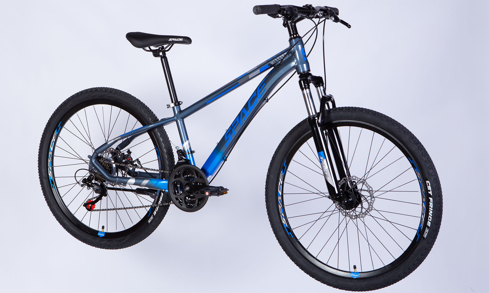 Велосипед SPACE MERCURY DD FR, 26", размер XS рама-13", год 2026, серо-синий 2