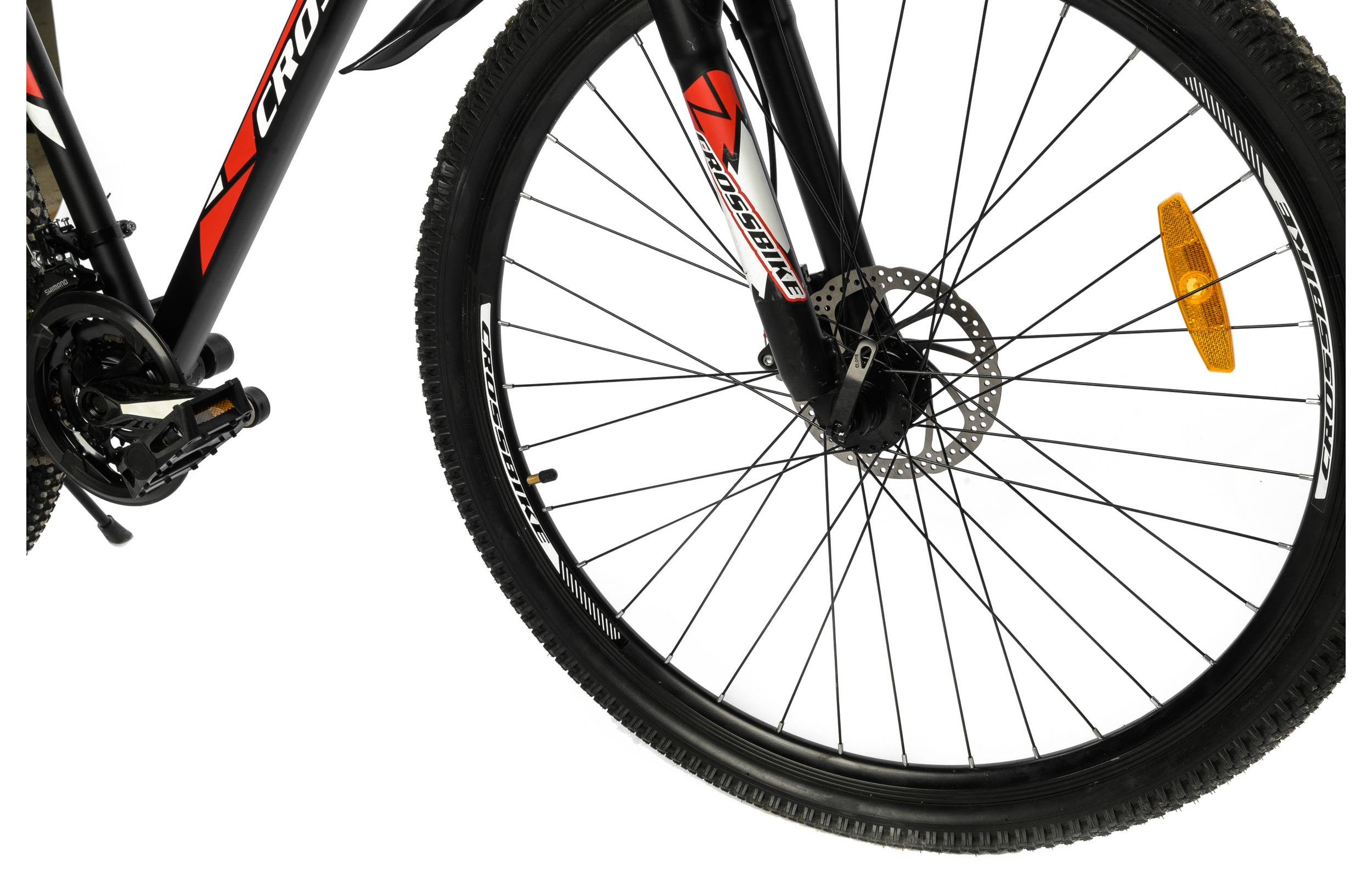 Фотографія Велосипед CrossBike Racer 29" розмір L рама 20 2022 Чорно-червоний 3