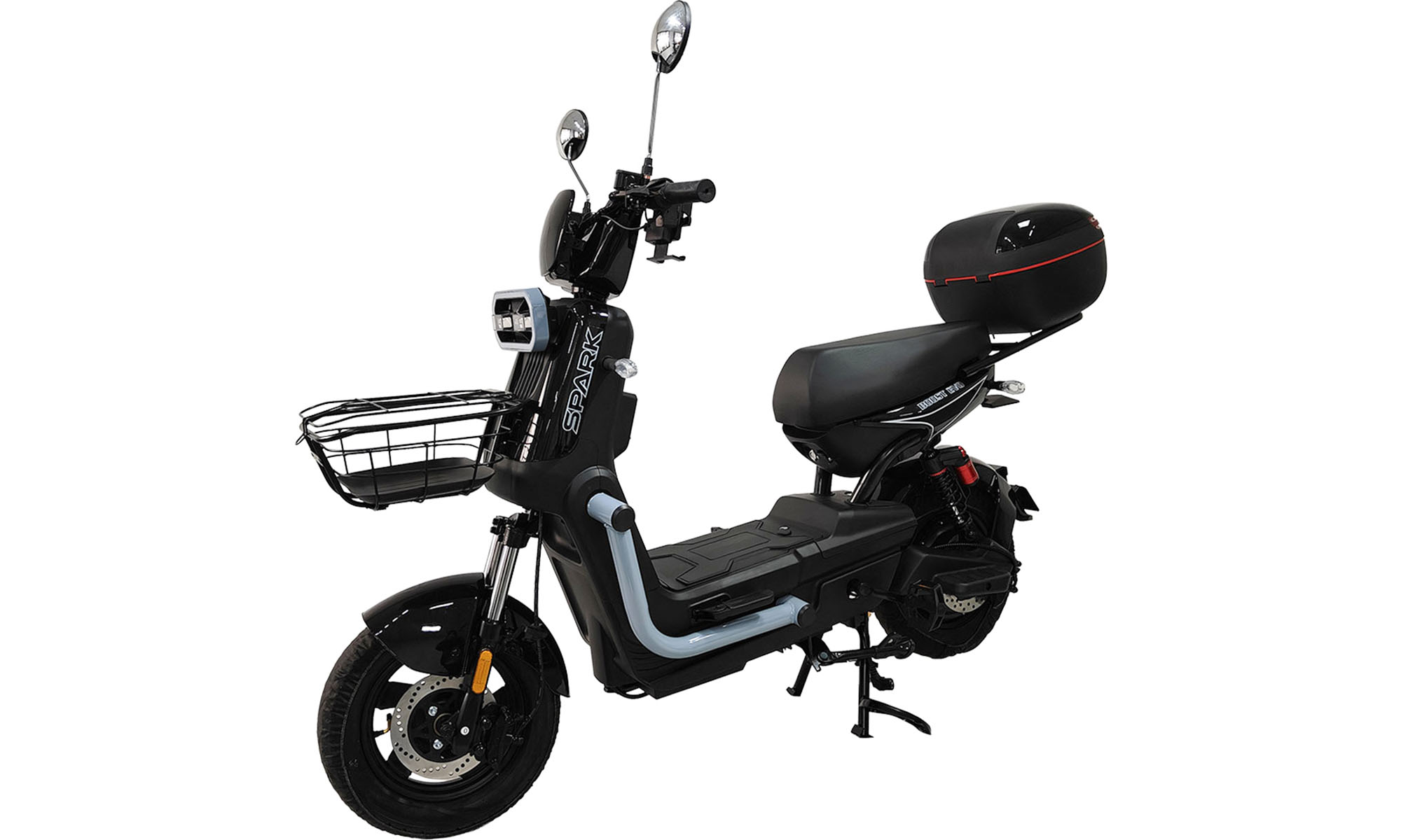 Велосипед с электромотором SPARK BOOST EVO 10", рама 14", 72V/1200W/20Ah, год 2026, черный с серым 3 Велосипед с электромотором SPARK BOOST EVO 10", рама 14", 72V/1200W/20Ah, год 2026, черный с серым 3