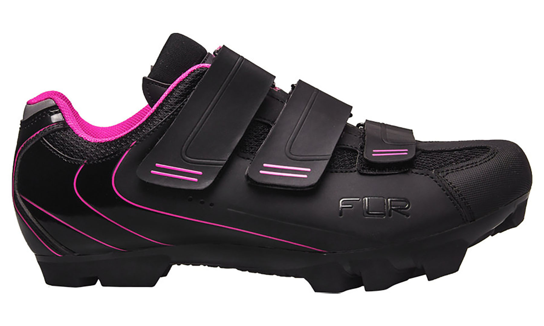 Велосипедные туфли МТБ FLR F-55 черные/розовые, размер 36 6 Велосипедные туфли МТБ FLR F-55 черные/розовые, размер 36 6