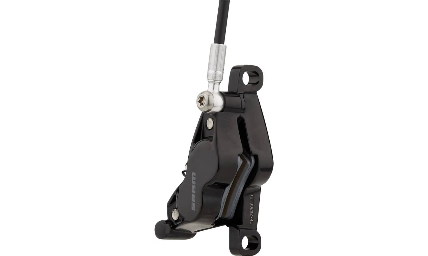 Гальмо дискове SRAM Level Silver Stealth 4 Piston - Aluminum Lever, Stainless Hardware, Reach Adj, Black Ano Rear 2000mm Hose 5
