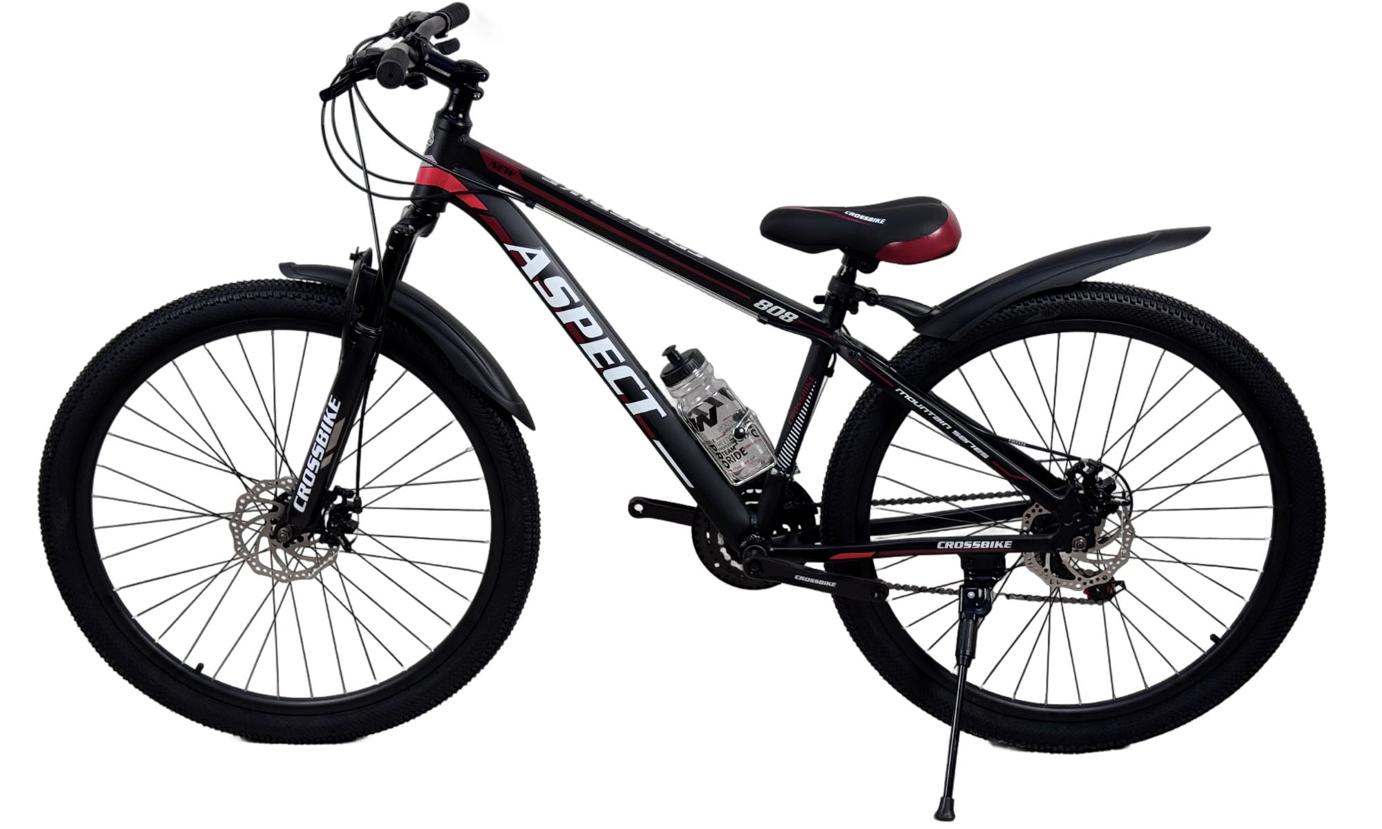 Велосипед CrossBike Aspect 27.5", размер S, рама 15", год 2026, Черный-Красный 5