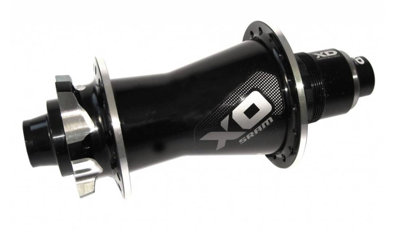 Фотография Втулка Sram MTB Hub X0 DH Rear 6-Bolt Disc 32H Black/Silver, XD Driver Body (11/12spd) (includes 12x150 & 12x157 Through Axle Caps) - A1 