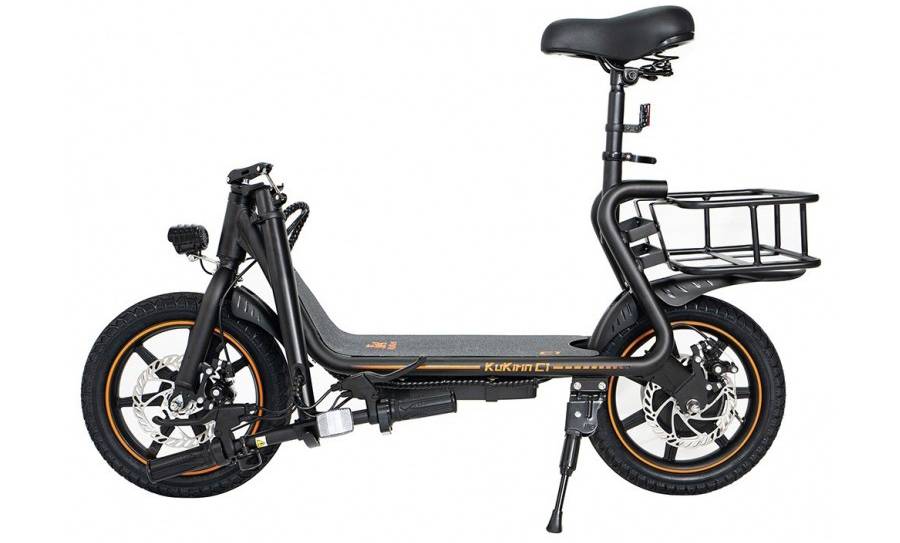 Електросамокат KUGOO KIRIN C1 (350 Вт; 10 Аh; 48 В), чорний 12