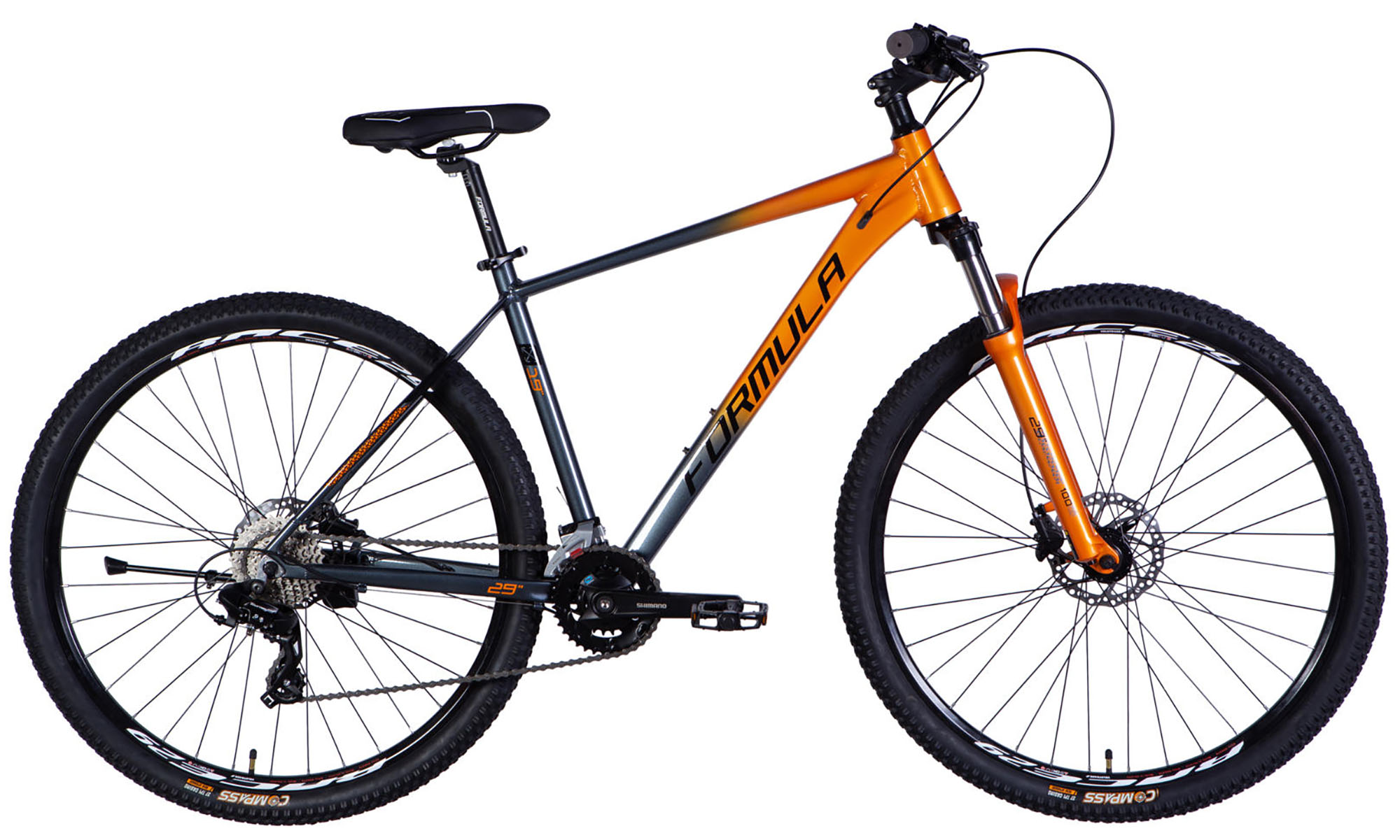 Велосипед Formula DRIVE HDD 29", розмір L, рама-19", рік 2026, сіро-помаранчевий 