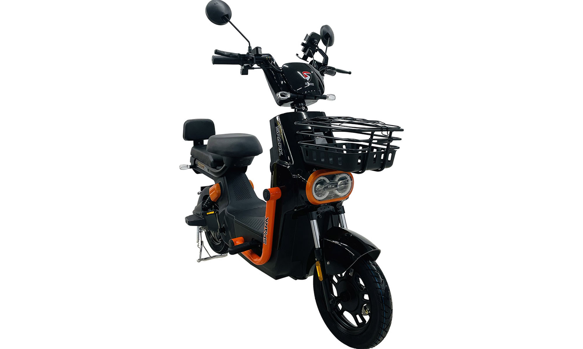 Велосипед с электромотором SPARK TOUR PRO 10", размер One Size, рама 14", 60V/1000W/20Ah, год 2026, черный с оранжевым 2
