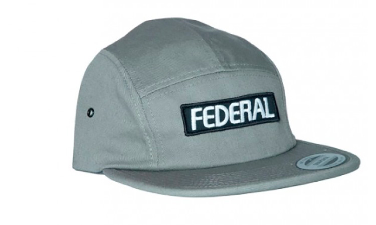 Кепка Federal Patch Logo 5 Panel - серая  Серый
