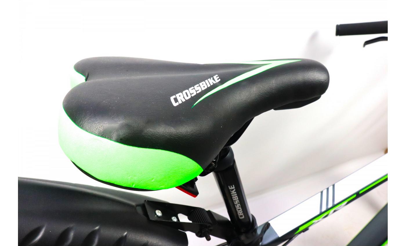 Велосипед CrossBike Racer 27.5" розмір L рама 19 2022 Сірий-Зелений 4 Велосипед CrossBike Racer 27.5" розмір L рама 19 2022 Сірий-Зелений 4
