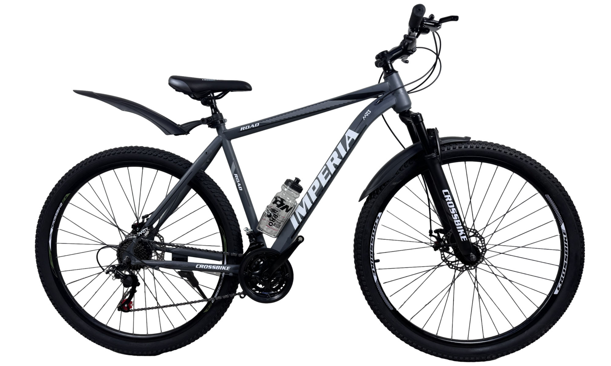 Велосипед CrossBike Imperia 29", размер XL, рама 21", год 2026, Серый-Черный Велосипед CrossBike Imperia 29", размер XL, рама 21", год 2026, Серый-Черный