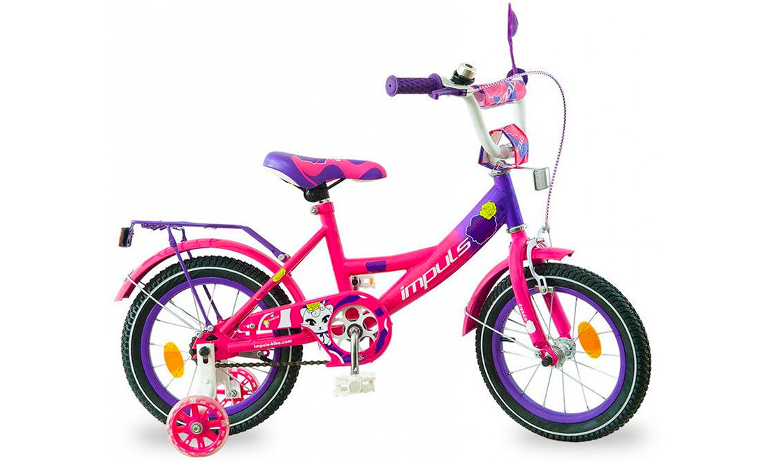 Фотография Велосипед Impuls Kids 14" (2020) 2020 Розово-фиолетовый