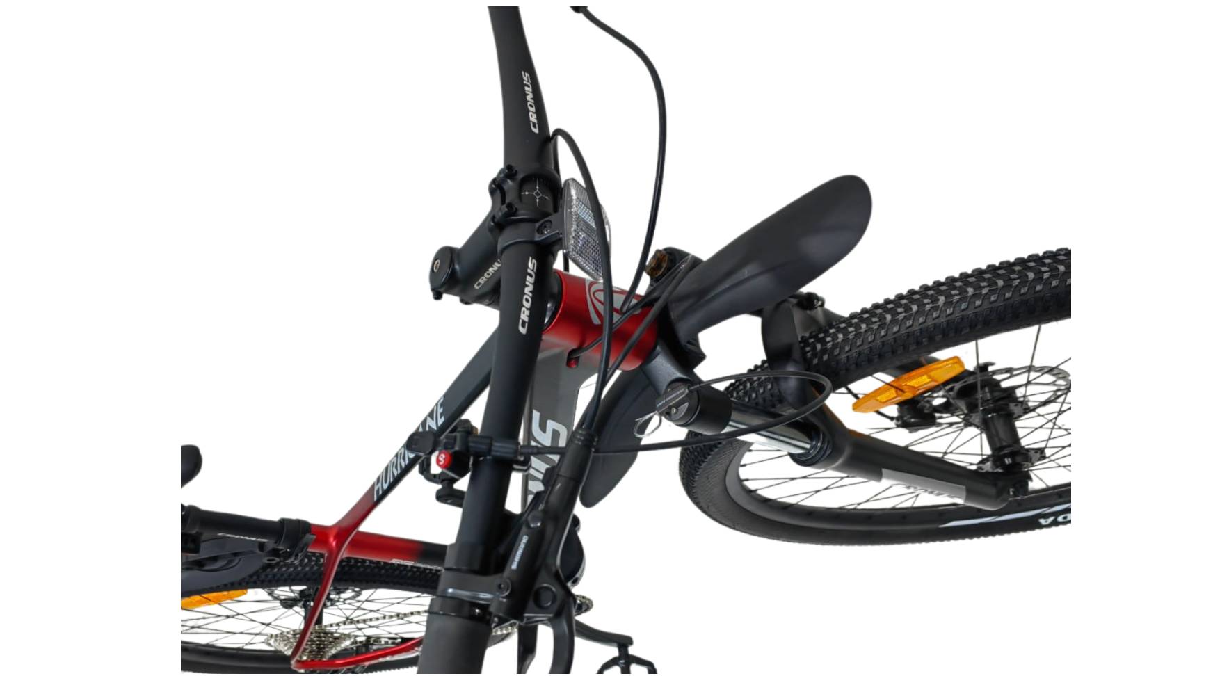Велосипед Cronus Hurricane 27.5", размер M рама 17.5" (2024), Черно-красный 2