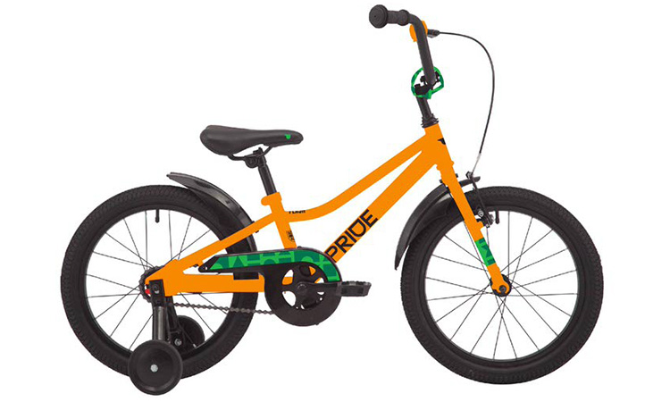 Фотография Велосипед Pride FLASH 18" (2021) 2021 Оранжево-зеленый
